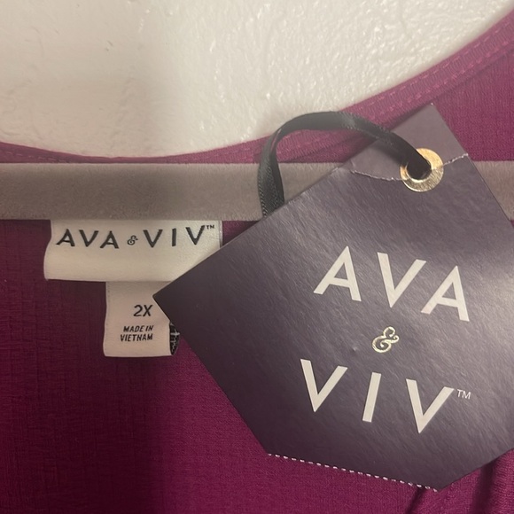 Ava & Viv Dolman Sleeve Knit Empire Waist Dress NWT - Picture 4 of 4